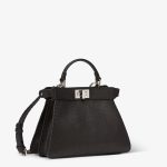 FENDI Peekaboo ISeeU Small Black Selleria bag with 1254 hand-sewn topstitches - Image 4